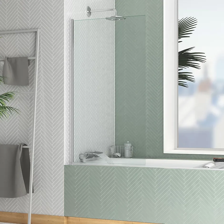 Galedo Pare-baignoire 130 x 70 cm chromé Essentiel* Pare-Baignoire