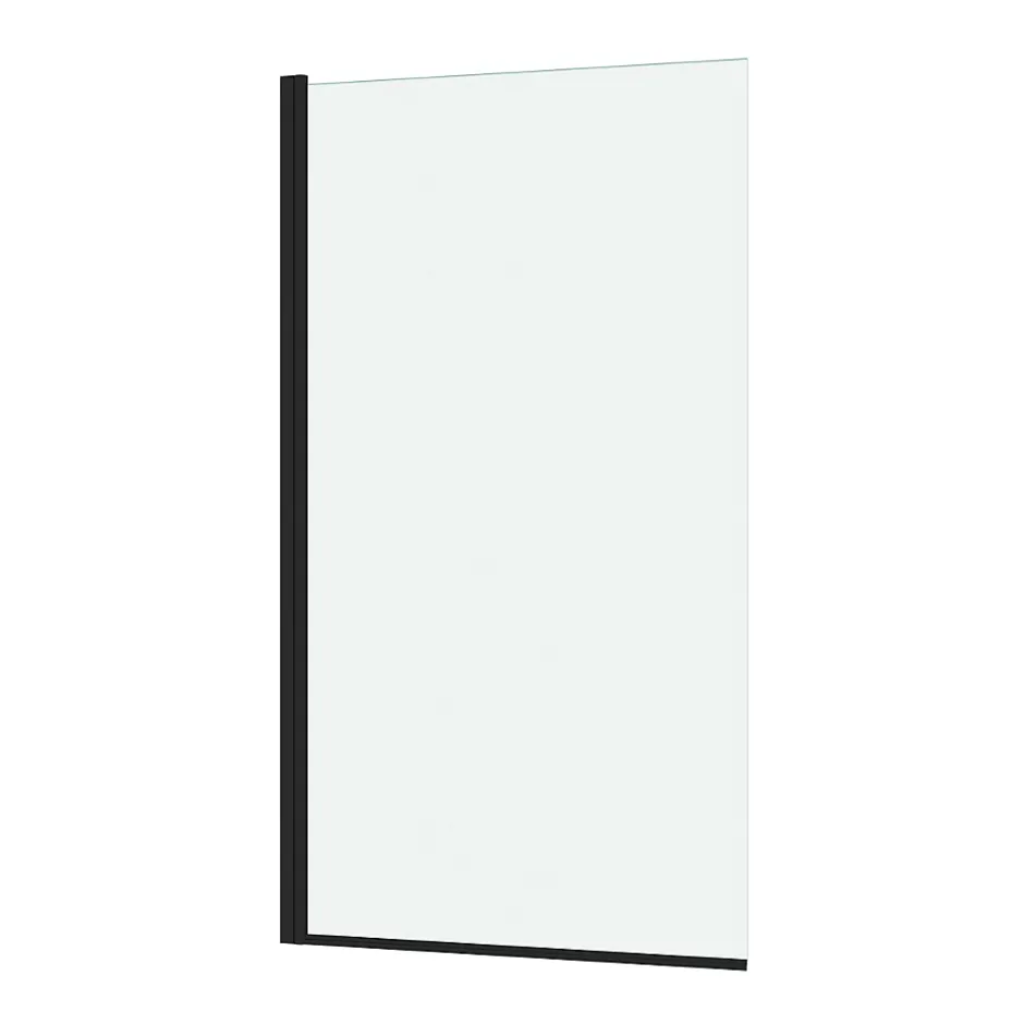 Galedo Pare-baignoire 130 x 70 cm noir mat Essentiel