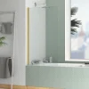 Galedo Pare-baignoire 130 x 70 cm or brossé Essentiel* Pare-Baignoire