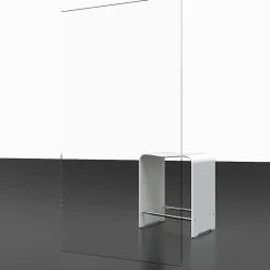 Schulte Pare-baignoire 80 x 140 cm, , paroi de baignoire 1 volet pivotant, verre transparent anticalcaire, gun metal