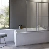 Atelier du bain Pare-baignoire argent 2 volets relevable