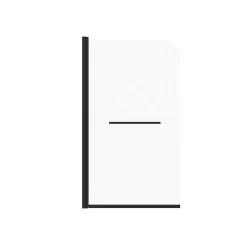 Allibert Pare-baignoire avec volet pivotant design 80x140 cm aluminium noir mat verre 6 mm - Gena