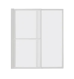 Atelier du bain Pare-baignoire blanc 2 volets pliants relevables L. 106 x H. 140 cm Baya* Pare-Baignoire