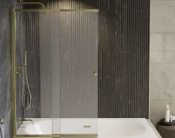 Azura Home Design Pare-baignoire Easy Slide Gold 100x150H