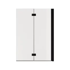 Schulte Pare-baignoire Elara - Pliable - 2 Volets - 100x140 - Transparent - 5mm - Noir Mat