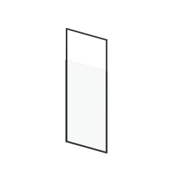 Galedo Pare-baignoire extensible 75 x 153/202 cm noir mat* Pare-Baignoire