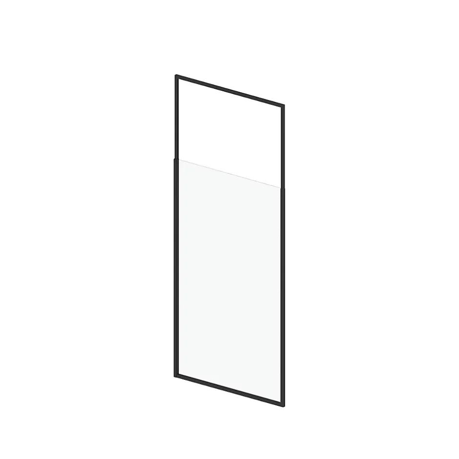 Galedo Pare-baignoire extensible 75 x 153/202 cm noir mat* Pare-Baignoire