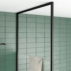 Galedo Pare-baignoire extensible 75 x 153/202 cm noir mat* Pare-Baignoire