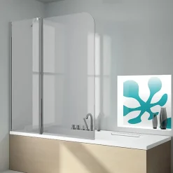 Kassandra Pare-baignoire fixe et pivotant RITA 120 x 150 cm