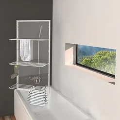Pare-baignoire Gelco Studio pivotant 1 volet verre transparent l.75 x H.140 cm