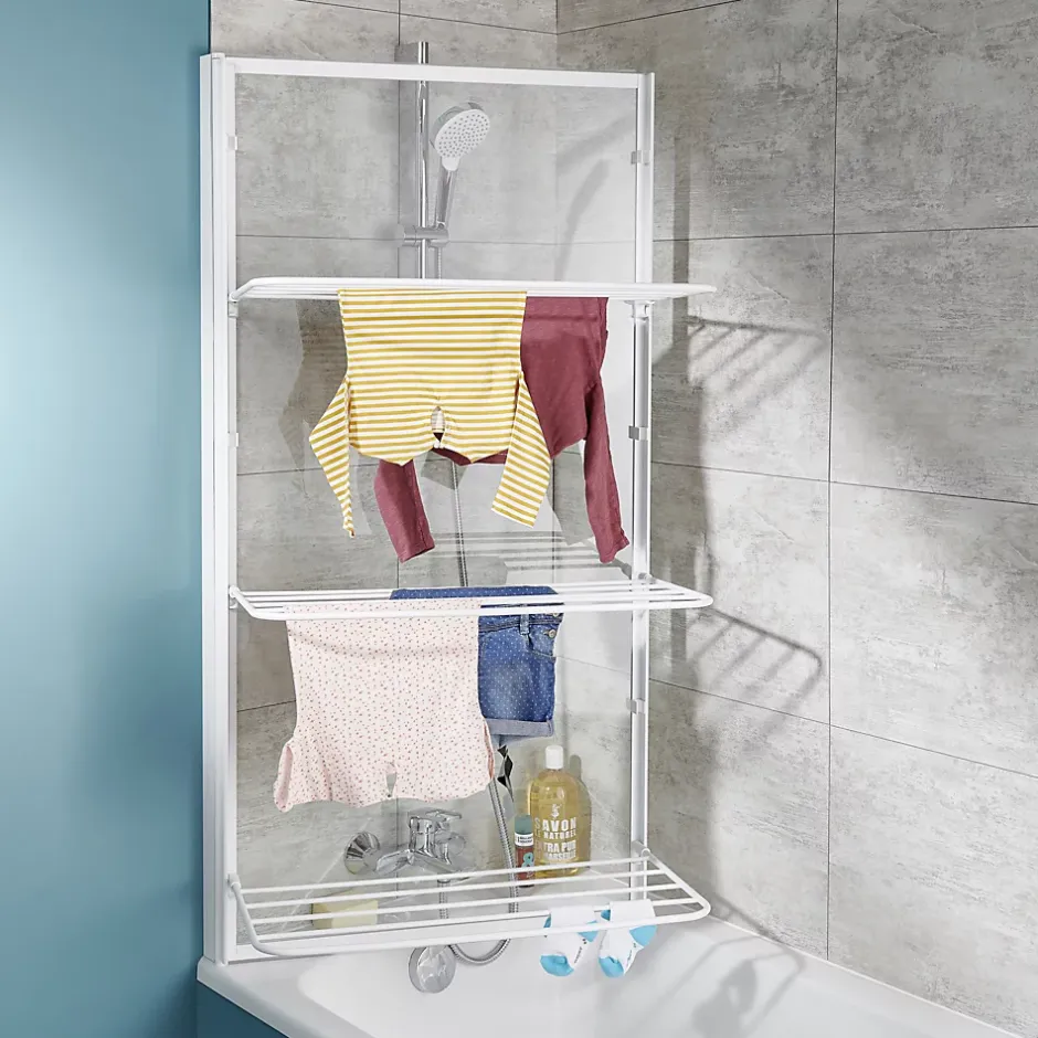 Pare-baignoire Gelco Studio pivotant 1 volet verre transparent l.75 x H.140 cm