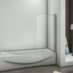 AICA Sanitaire Pare-baignoire pivotant - 70 x 130 cm - Verre trempé 5 mm anticalcaire - Écran de baignoire moderne* Pare-Baignoire