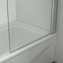AICA Sanitaire Pare-baignoire pivotant - 70 x 130 cm - Verre trempé 5 mm anticalcaire - Écran de baignoire moderne* Pare-Baignoire