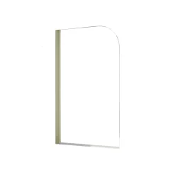 Schulte Pare-baignoire pivotant 1 volet, 140 x 80 cm, verre transparent 5mm, profilé doré mat, Capri* Pare-Baignoire