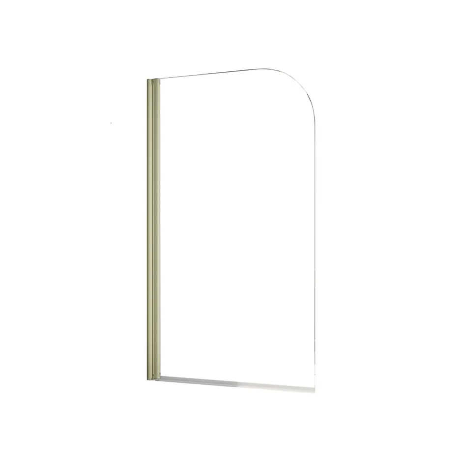 Schulte Pare-baignoire pivotant 1 volet, 140 x 80 cm, verre transparent 5mm, profilé doré mat, Capri* Pare-Baignoire