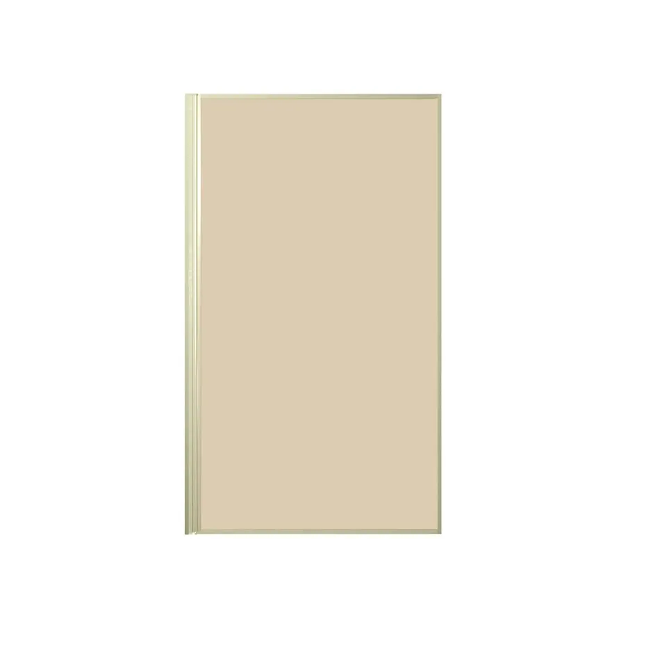 Galedo Pare-baignoire rabattable H.130 x l.75 cm, verre brun, profilés dorés brossés, Golden Edge* Pare-Baignoire