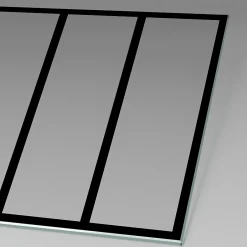 Schulte Pare-baignoire rabattable, 70 x 130 cm, verre 5 mm, profilé noir, décor industrielle,* Pare-Baignoire