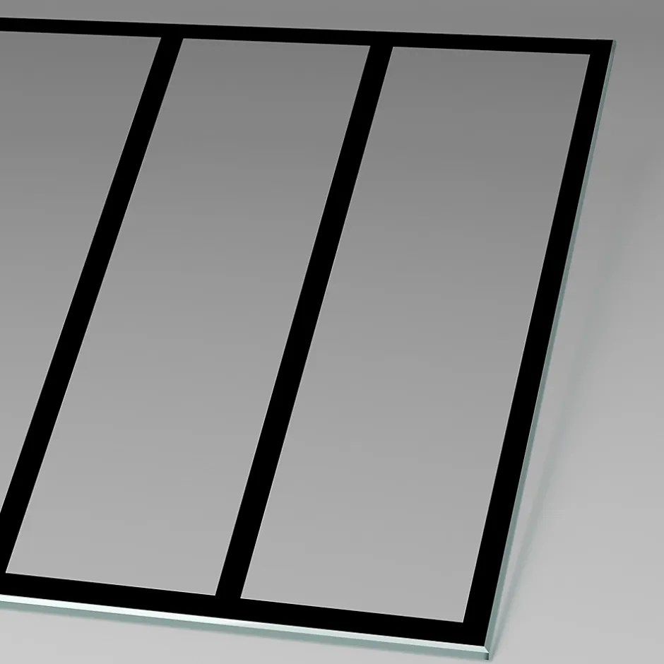 Schulte Pare-baignoire rabattable, 70 x 130 cm, verre 5 mm, profilé noir, décor industrielle,* Pare-Baignoire