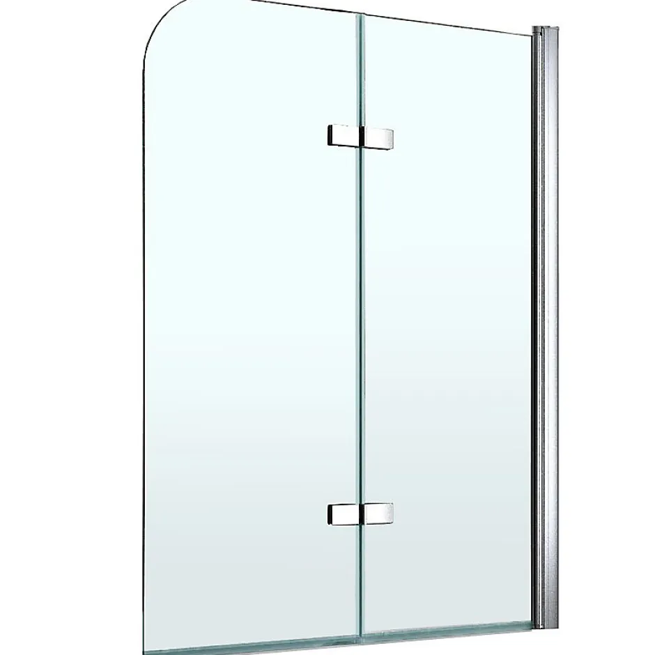 Saniverre Pare-baignoire rabattable BALY en verre 6 mm transparent 110 x 140 cm