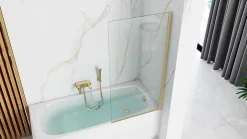 Rea Pare-Baignoire Elegant Brushed Gold 80