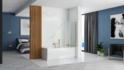 Rea Pare-Baignoire Elegant Brushed Gold 80