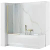 Rea Pare-Baignoire Elegant Brushed Gold 70* Tablier Et Habillage De Baignoire