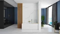 Rea Pare-Baignoire Elegant Brushed Gold 70* Tablier Et Habillage De Baignoire