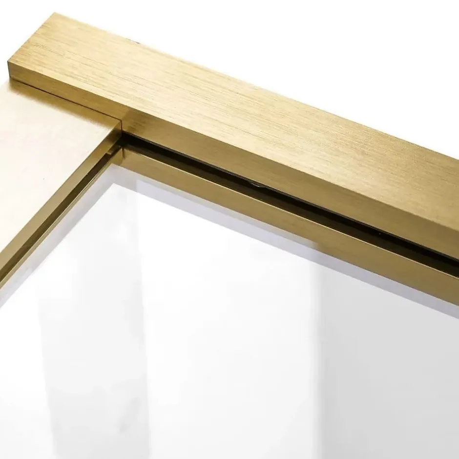 Rea Pare-Baignoire Fabian Brushed Gold 100* Tablier Et Habillage De Baignoire
