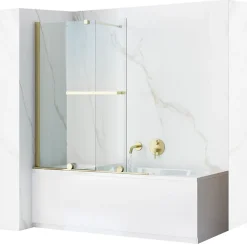 Rea Pare-Baignoire Fabian Gold 100* Tablier Et Habillage De Baignoire