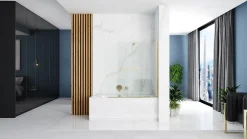 Rea Pare-Baignoire Fabian Gold 100* Tablier Et Habillage De Baignoire