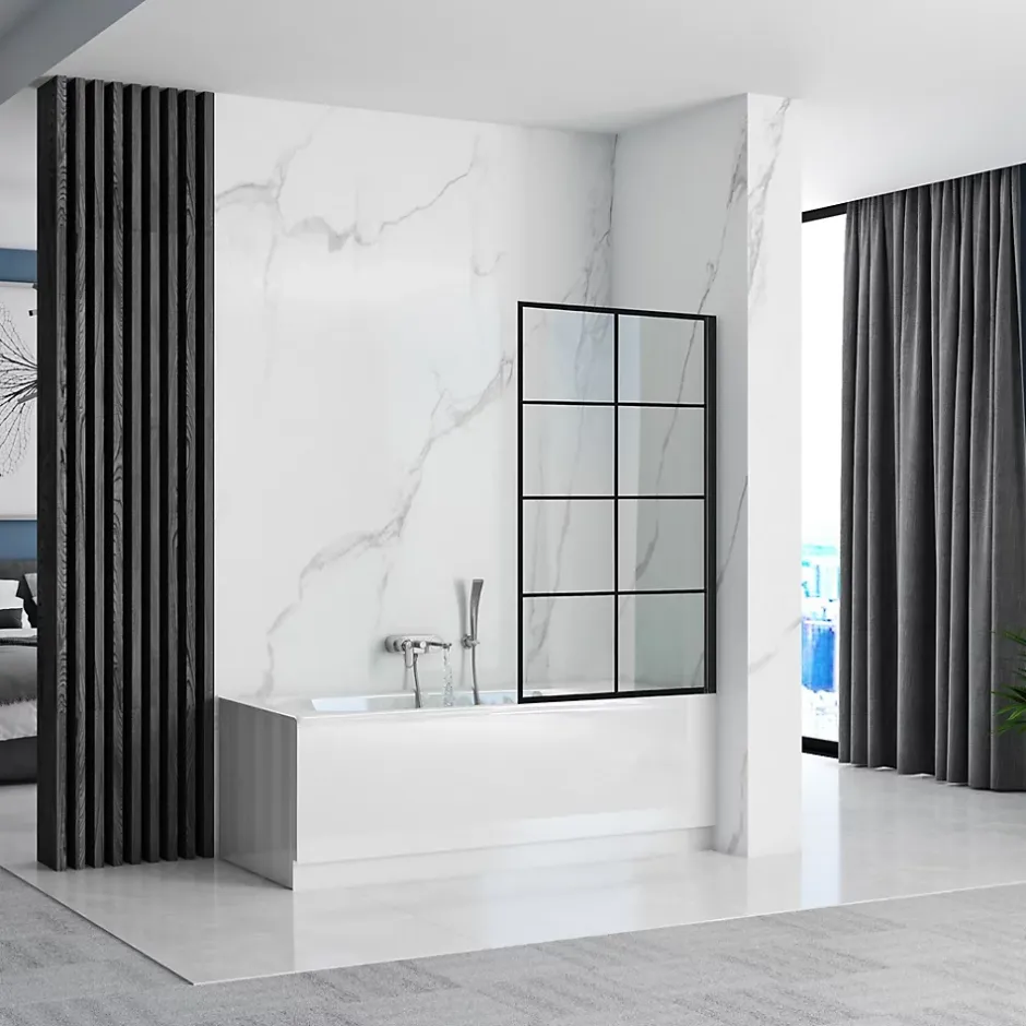Rea Pare-Baignoire Lagos-1 Fix 80 Black