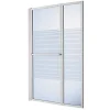 Atmo Pare-baignoire relevable 2 volets profilés blanc 140 x 104 cm Ecume