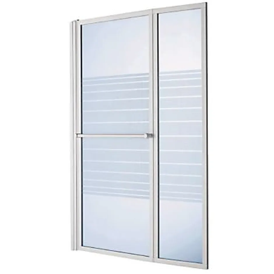 Atmo Pare-baignoire relevable 2 volets profilés blanc 140 x 104 cm Ecume