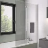 Kinedo Pare-bain fixe Columba 2 volets relevables 110x150 blanc