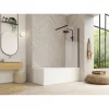 Kinedo Pare-bain fixe Smart Design Hydra 80 gris noir grainé verre sérigraphié cosmos* Pare-Baignoire