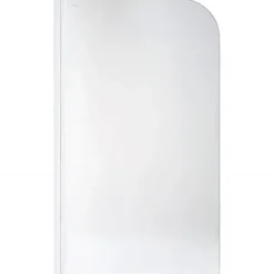 Sanindusa Pare-bain réversible 1 volet pivotant à 180 en verre trempé 6mm profilé alu Aquarela 80x140 verre cristal profilé blanc