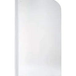 Sanindusa Pare-bain réversible 1 volet pivotant à 180 en verre trempé 6mm profilé alu Aquarela 80x140 verre cristal profilé blanc