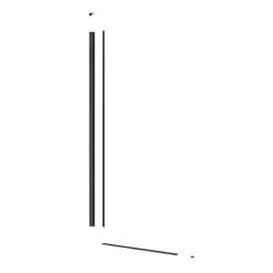 Swiss Aqua Technologies Pare-muret 120x100cm Paroi en verre Crystal Glass 8 mm anticalcaire, avec bras et profilés noir mat (SATBWIS120KSPRC)