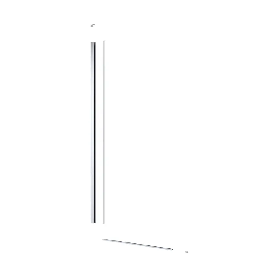 Swiss Aqua Technologies Pare-muret 120x100cm Paroi en verre Crystal Glass 8 mm anticalcaire, avec bras et profilés chrome brillant (SATBWIS120PR)* Paroi De Douche