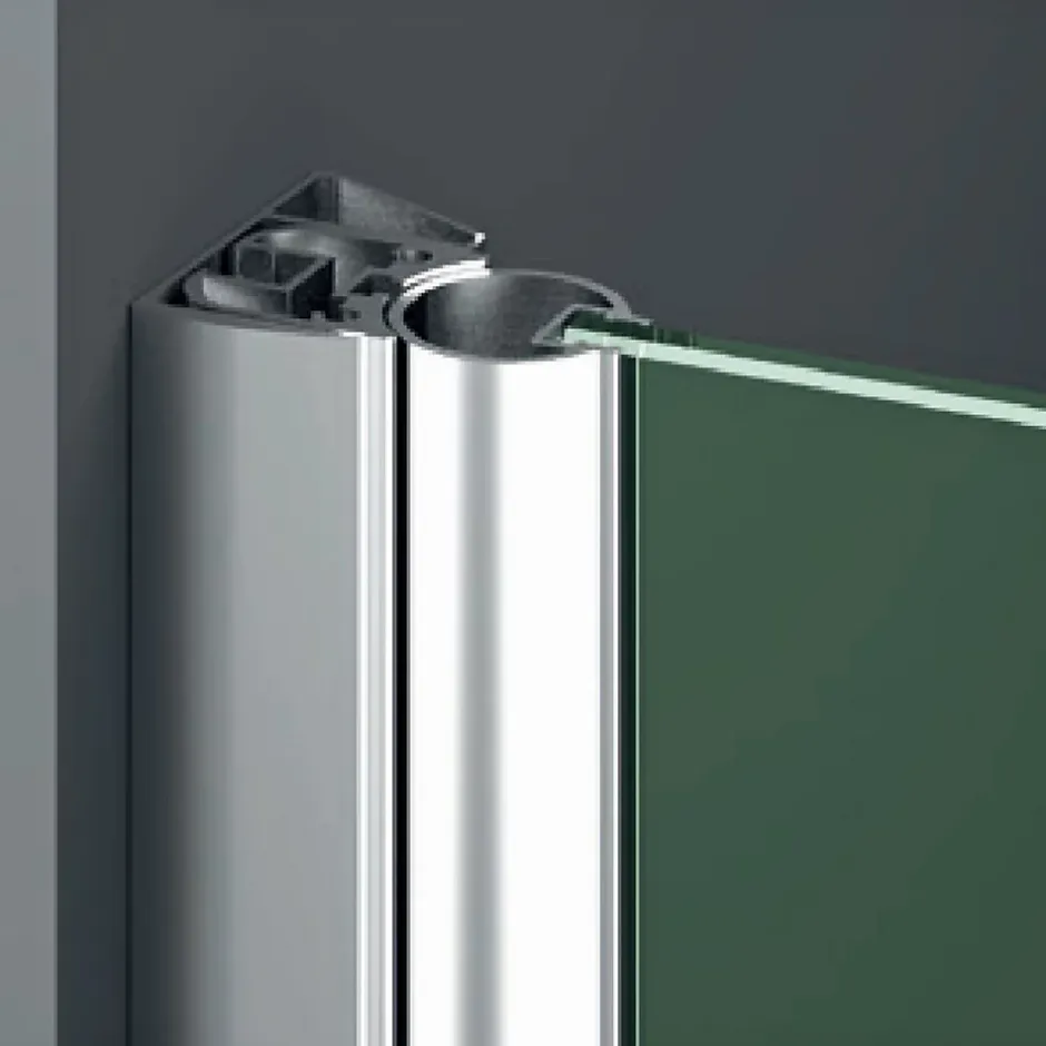 Superban Paroi de baignoire fixe + pivotant gauche en verre sécurité ép 6mm anti calcaire, L85 x H147 cm, chrome, Alsace Sport* Pare-Baignoire