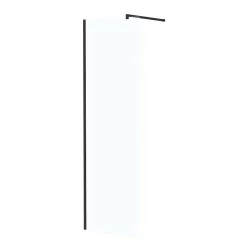 Paroi de douche à l'italienne H.195 x l.60 cm, ép. 5 mm, profilé noir, Galedo Essentiel
