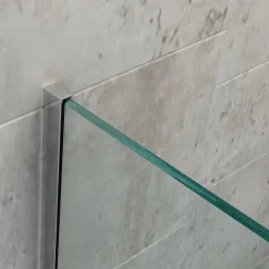 Paroi de douche à l'italienne fixe latérale en verre, fumé, EX101, 200x140cm