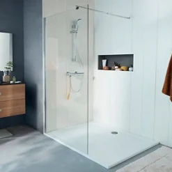 Paroi de douche à l'italienne Cooke & Lewis Onega transparente 90 cm