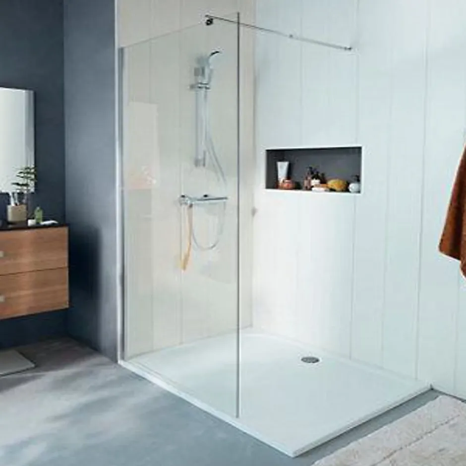 Paroi de douche à l'italienne Cooke & Lewis Onega transparente 90 cm