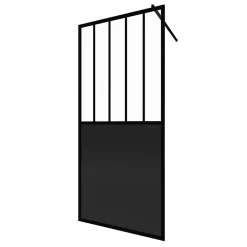 Paroi de douche à l'italienne Galedo Black Indus transparent 90cm
