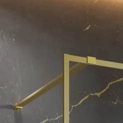 Paroi de douche à l'italienne transparente, profilé doré 120 cm, Schulte Impériale Contoura