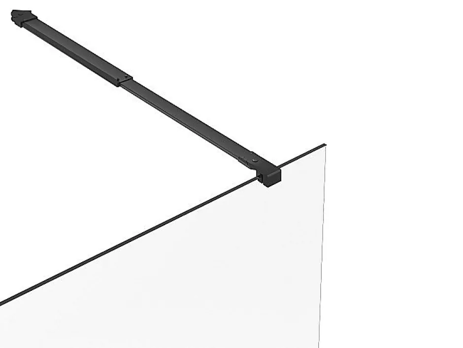 Vente-unique Paroi de douche à l'italienne - Noir mat - Verre 5 mm - 60x200 cm - DAREN