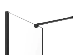Vente-unique Paroi de douche à l'italienne - Noir mat - Verre 5 mm - 60x200 cm - DAREN