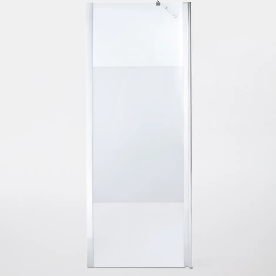 Paroi de douche à l'italienne et volet Cooke & Lewis Onega sérigraphié 80 + 45 cm
