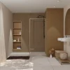 Paroi de douche à l'italienne l.90 x H.200 cm profilés effet bois, Galedo Wood Edge* Paroi De Douche